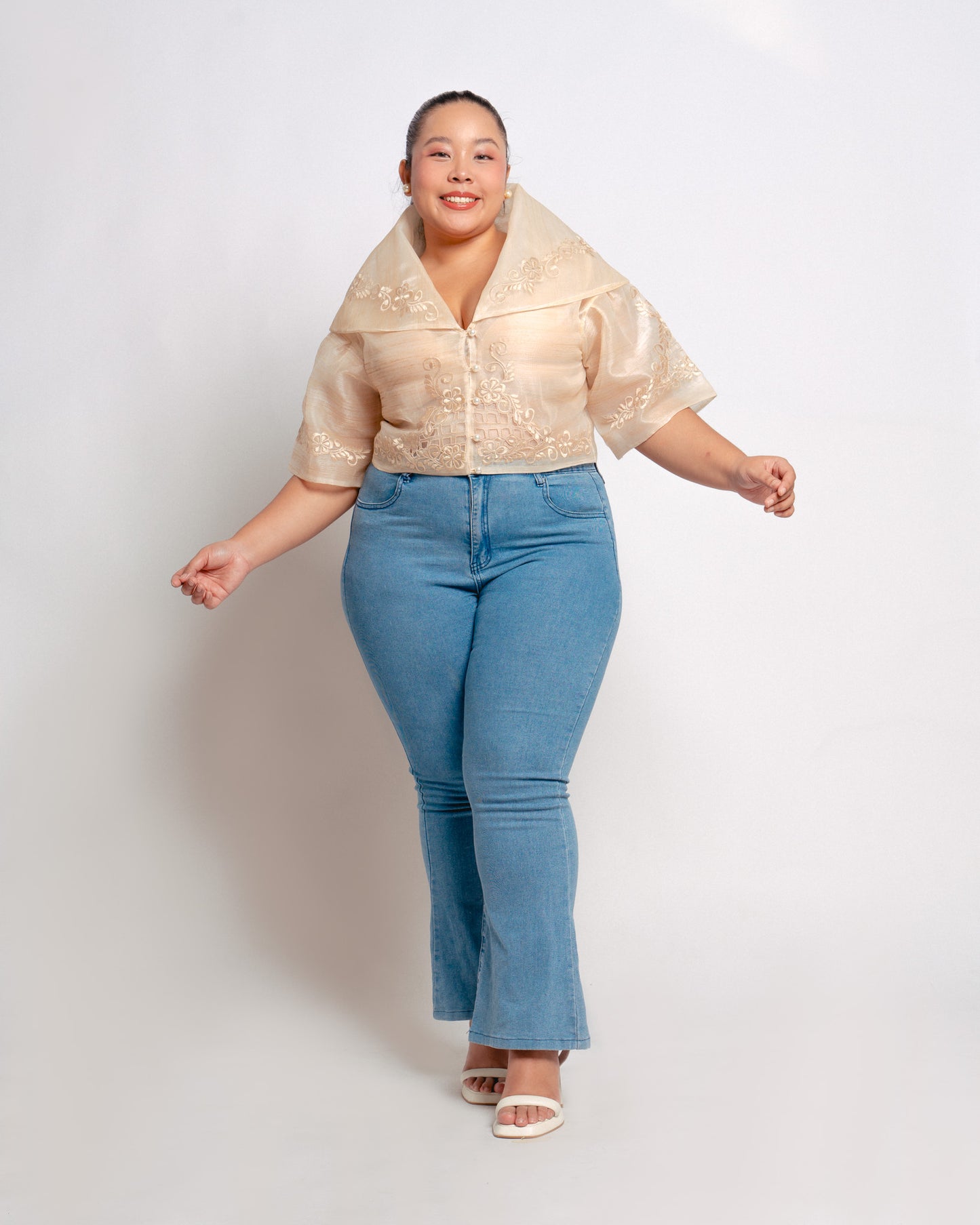 Margaret Filipiniana top (cream)