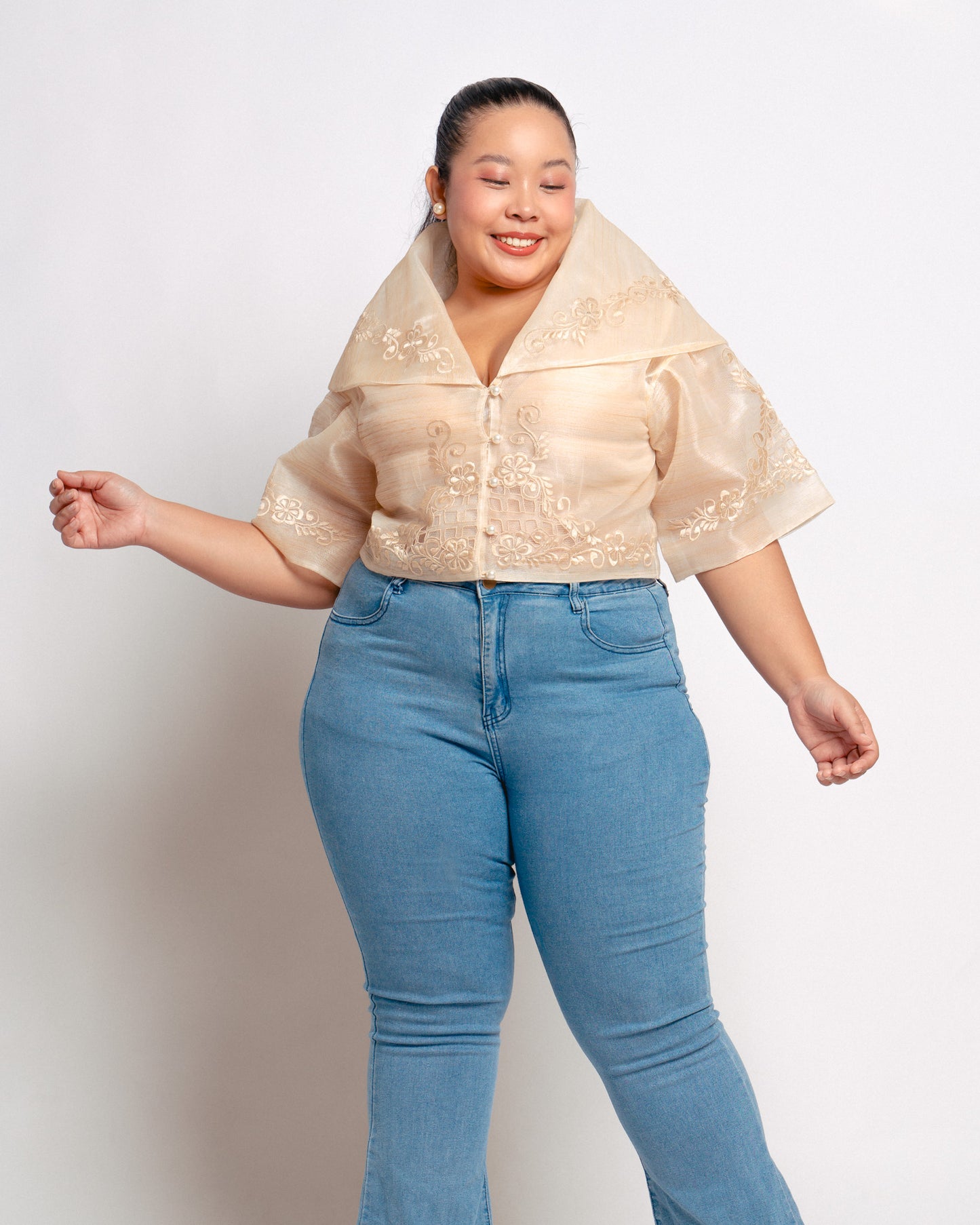 Margaret Filipiniana top (cream)