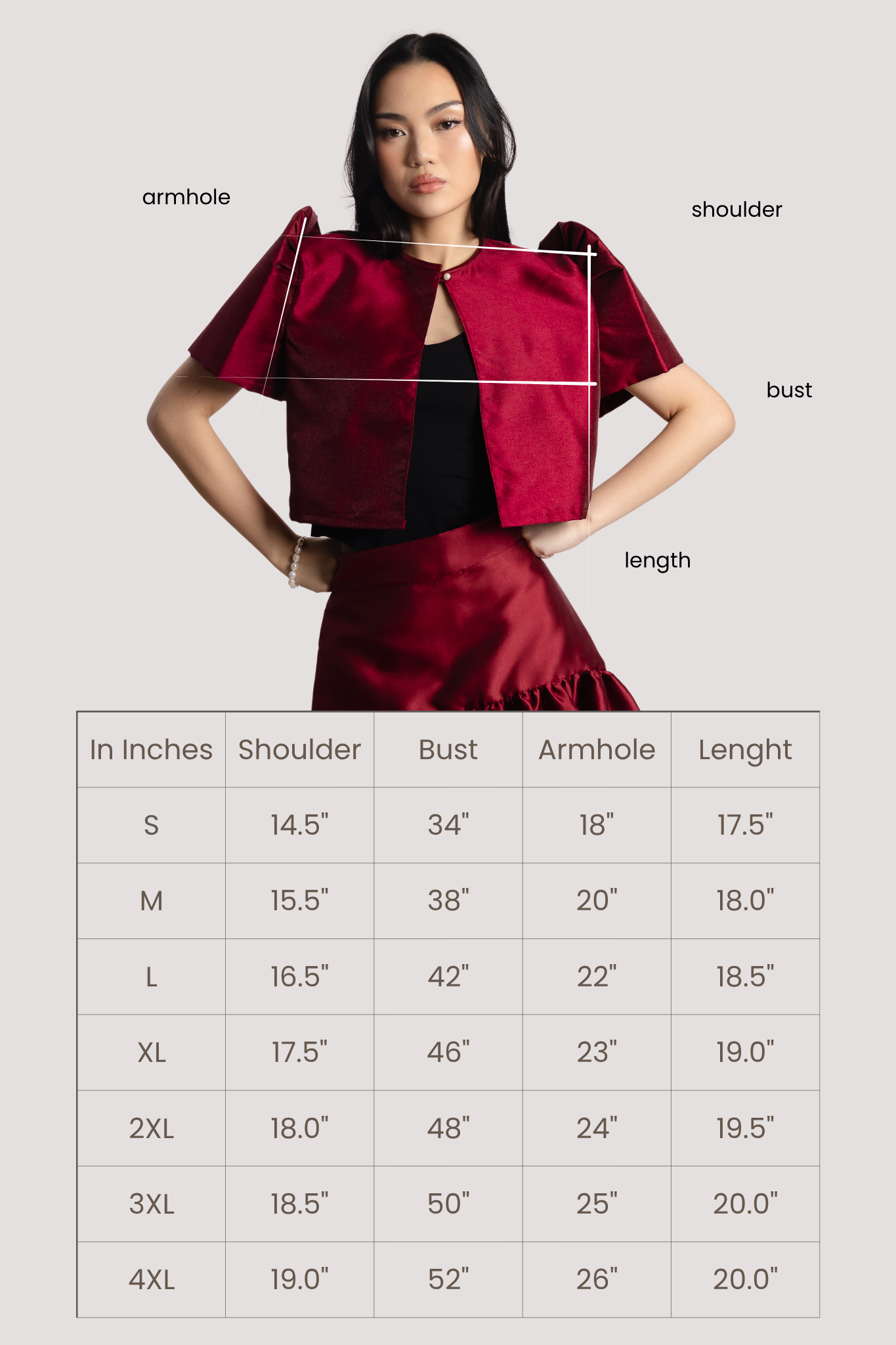 Martina Bolero (Maroon)