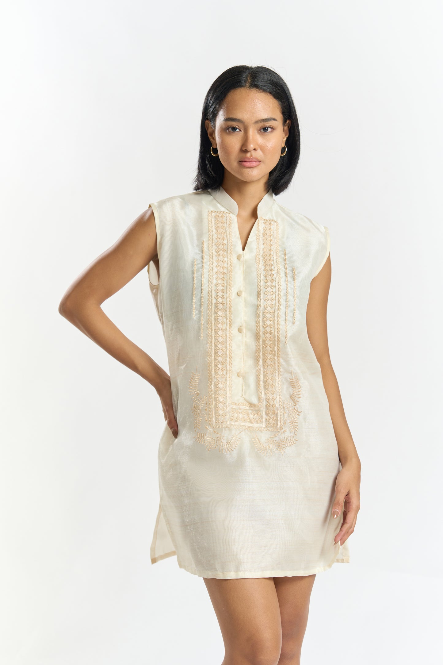 Olivia Filipiniana Sleeveless Dress
