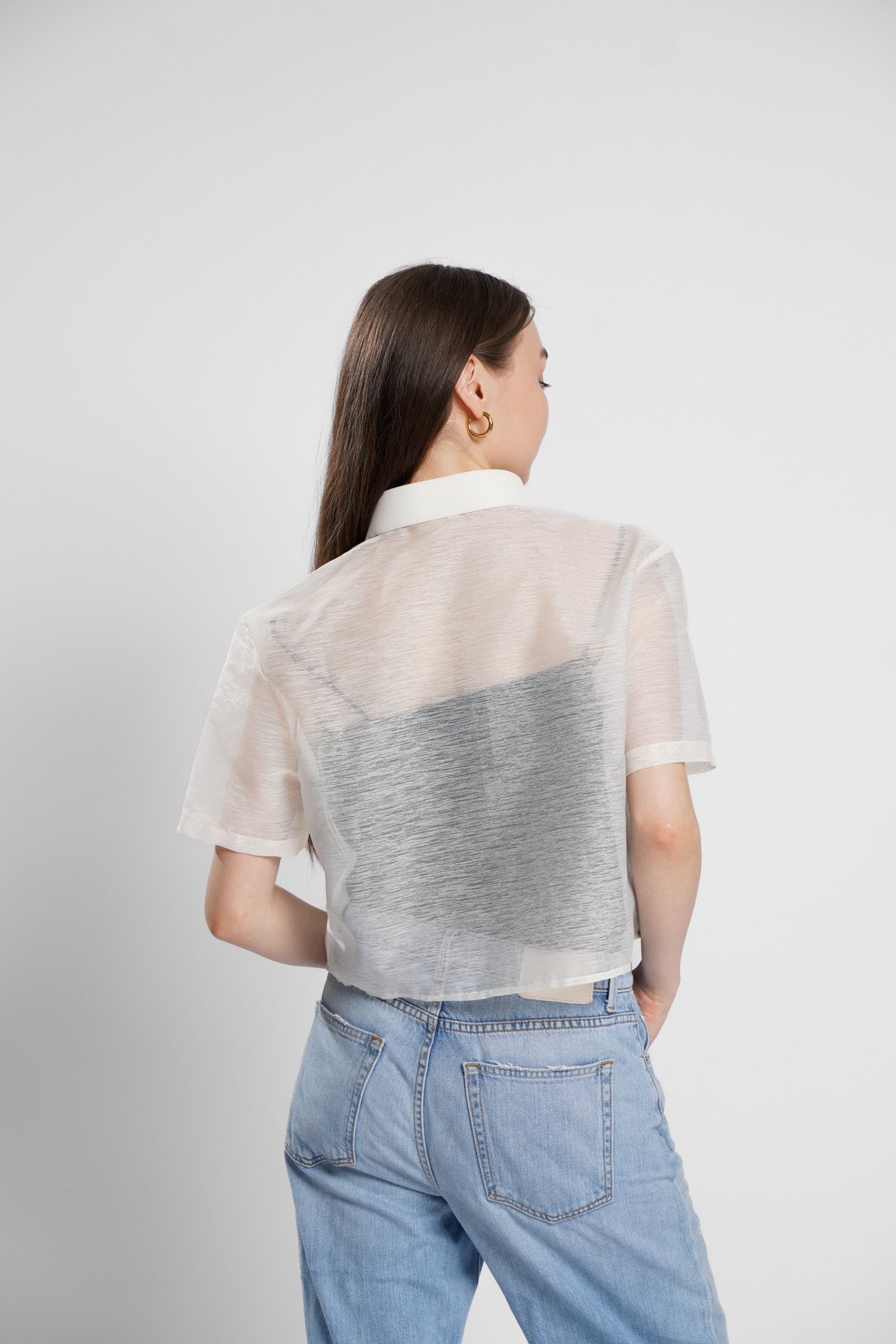 Rocco Cropped Modern Barong (White)