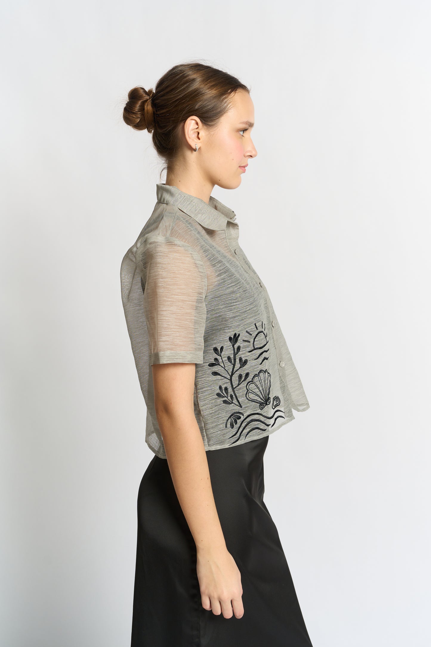 Rocco Cropped Modern Barong (Grey)