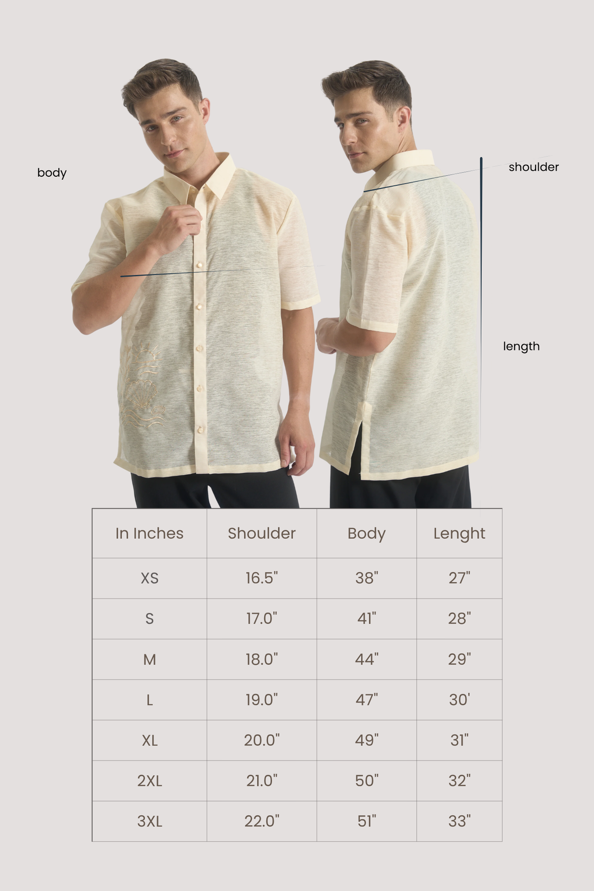 Rocco Barong (Cream)
