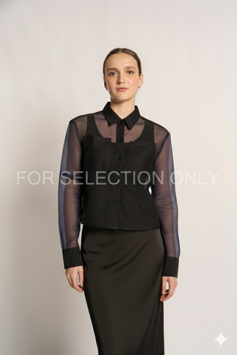 Solana Long-Sleeve Boxy Barong