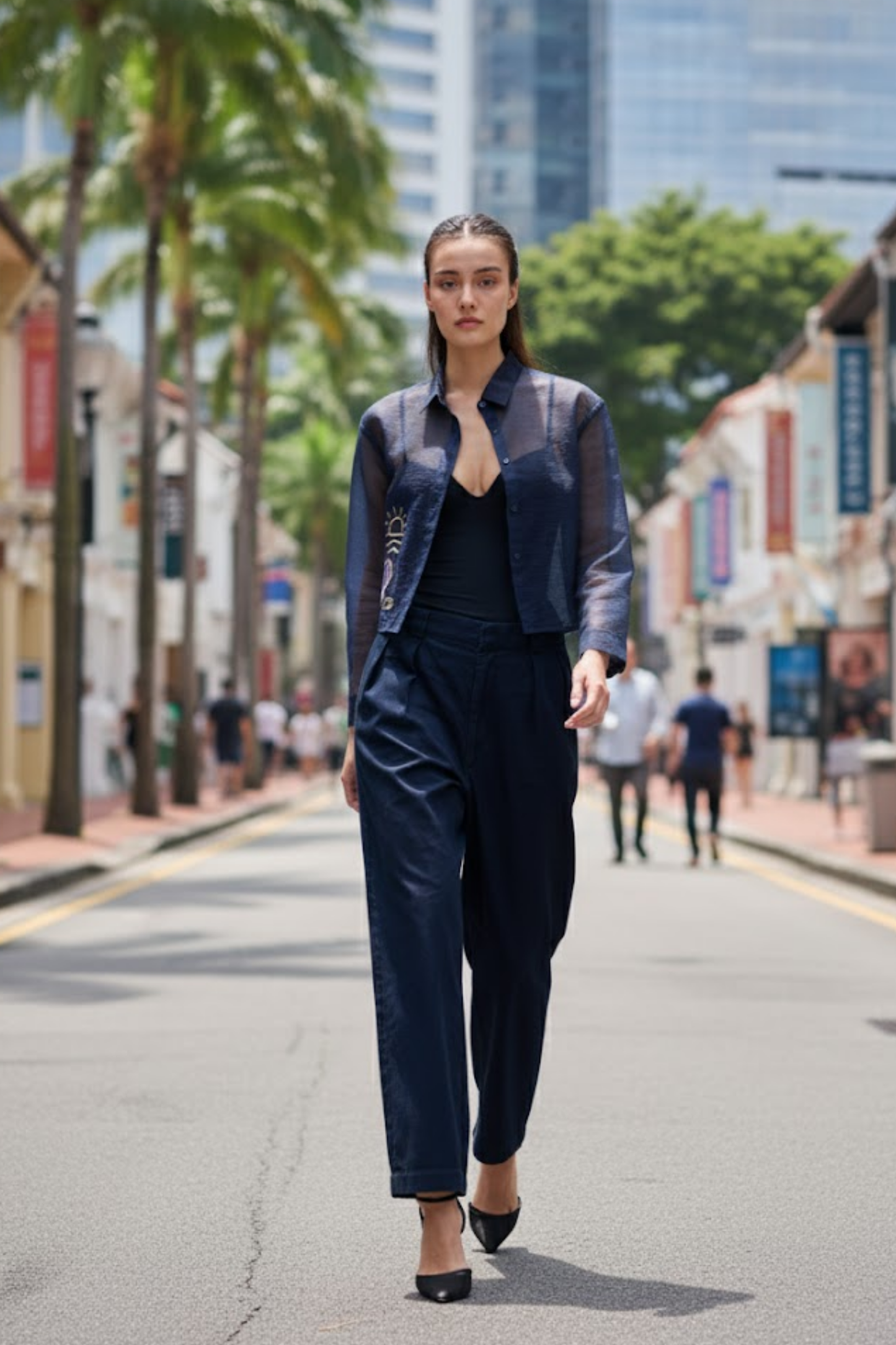 Rocco Long-Sleeve Crop Barong (Full Color)