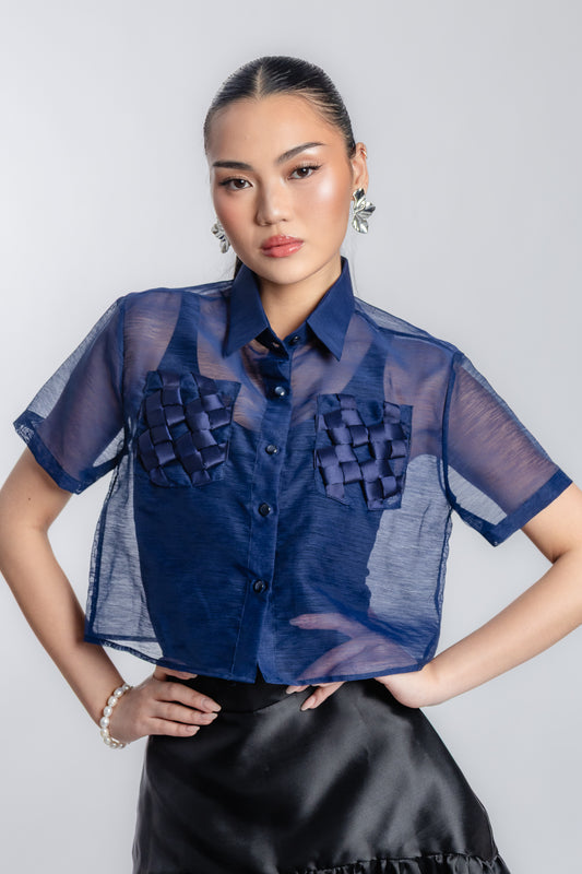 Aja Boxy Barong (Midnight Blue)