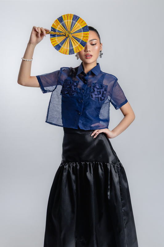 Aja Boxy Barong (Midnight Blue)