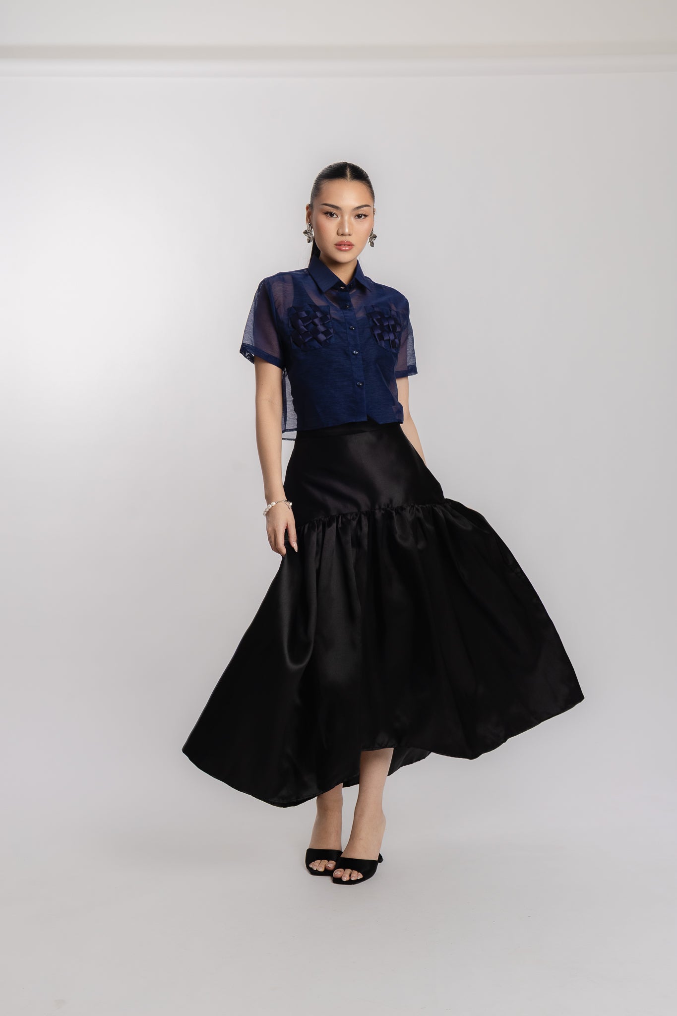 Aja Boxy Barong (Midnight Blue)