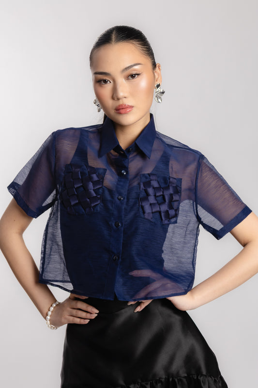 Aja Boxy Barong (Midnight Blue)