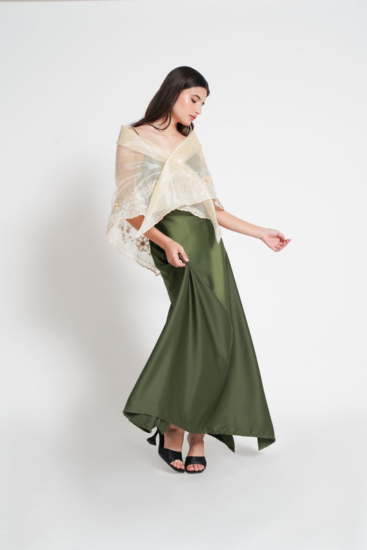 Complete your Filipiniana ensemble with our luxurious hand-embroidered organza shawls.