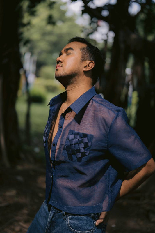 Aja Boxy Barong (Midnight Blue)