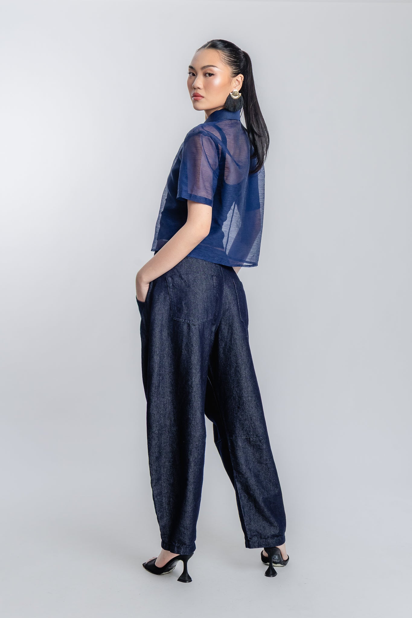 Rocco Boxy Barong (Midnight Blue)