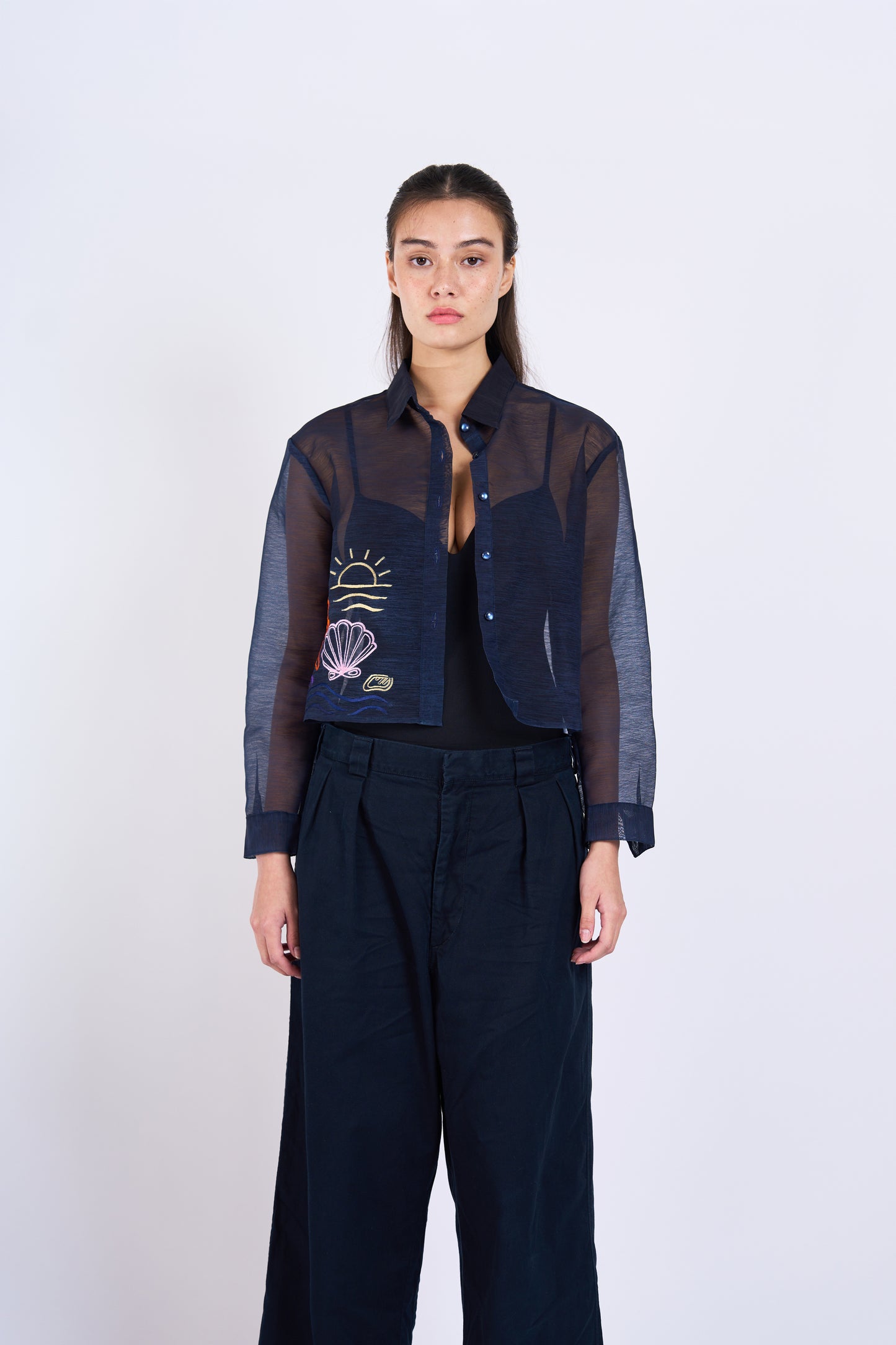 Rocco Long-Sleeve Crop Barong (Full Color)