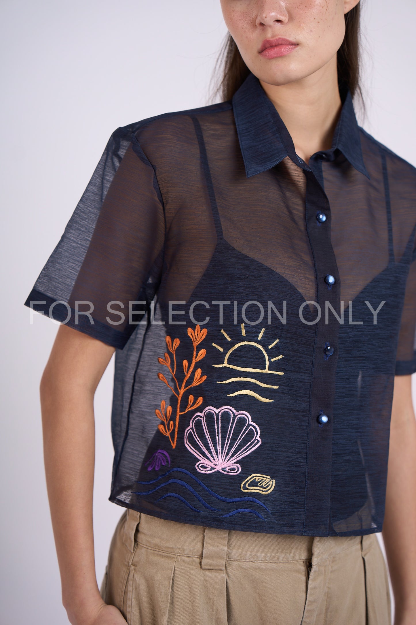 Rocco Short-Sleeve Boxy Barong (Colored Burda)