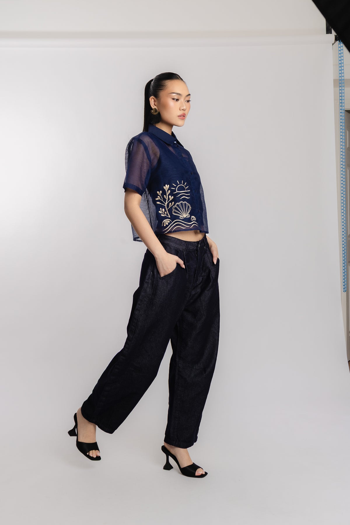 Rocco Boxy Barong (Midnight Blue)