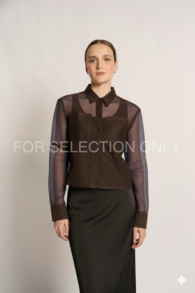 Solana Long-Sleeve Boxy Barong