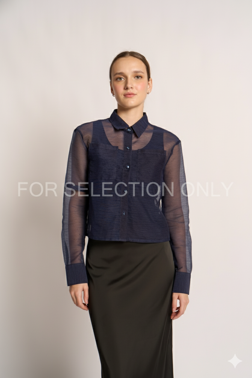 Solana Long-Sleeve Boxy Barong